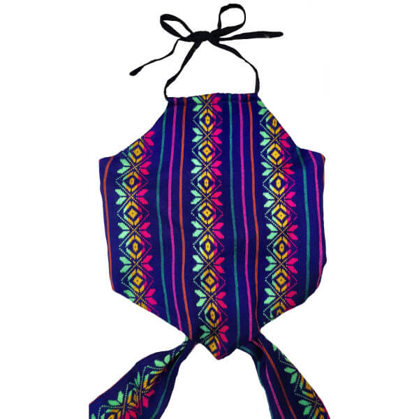 Top Type blouse with knot on the back and tie at the neck